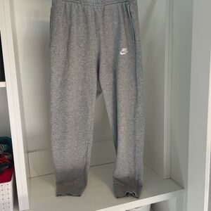 Nike Gray Jogger Sweatpants with Elastic Waistband